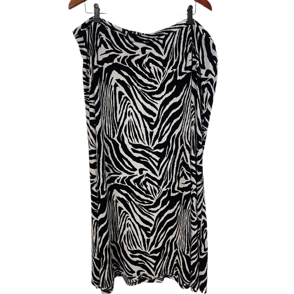 Cato Zebra Print Midi Skirt Women’s Size 26/28 W Lightweight Career Wear Safari